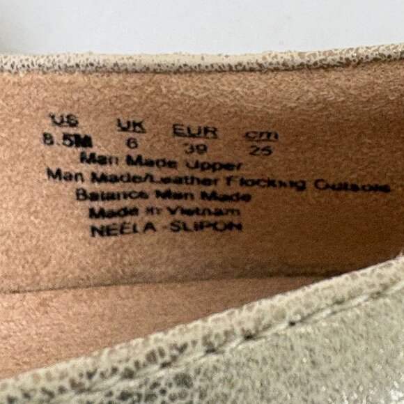 Naturalizer Soul Neela Slip On Ballet Flat Womens 8.5 M Gold Shimmer Shoes - Picture 6 of 9